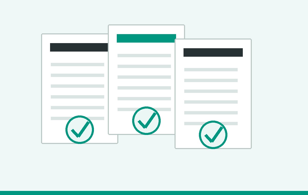 Certificate and quality documentation illustration