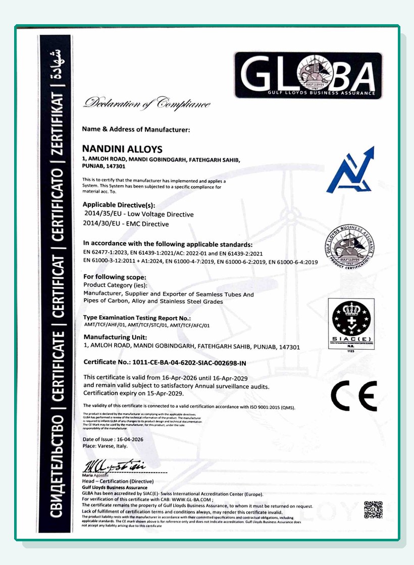 CE declaration of compliance certificate preview